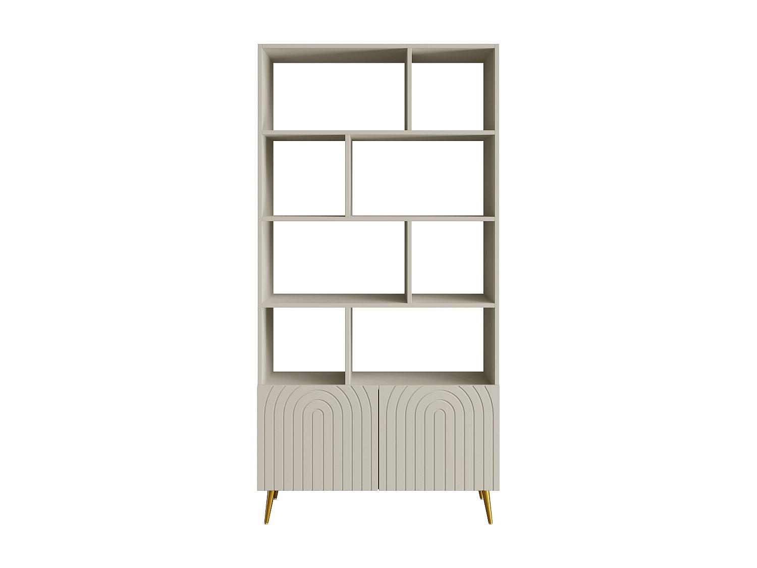 BÜCHERREGAL - 90 cm x 35 cm - holz - beige Norsim - Beige, Holz/Metall (90/180/35cm) - Vente-Unique