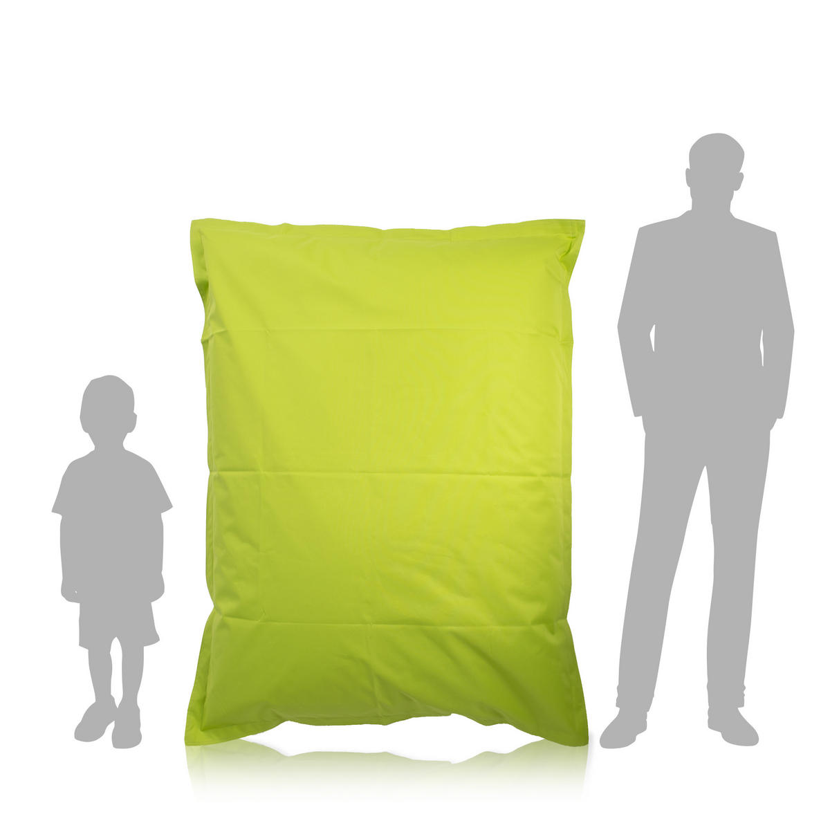 SITZSACK XXL 2er Set "Square" + "BeBi" - Hellgrün, Textil (140/25/180cm) - Green Bean