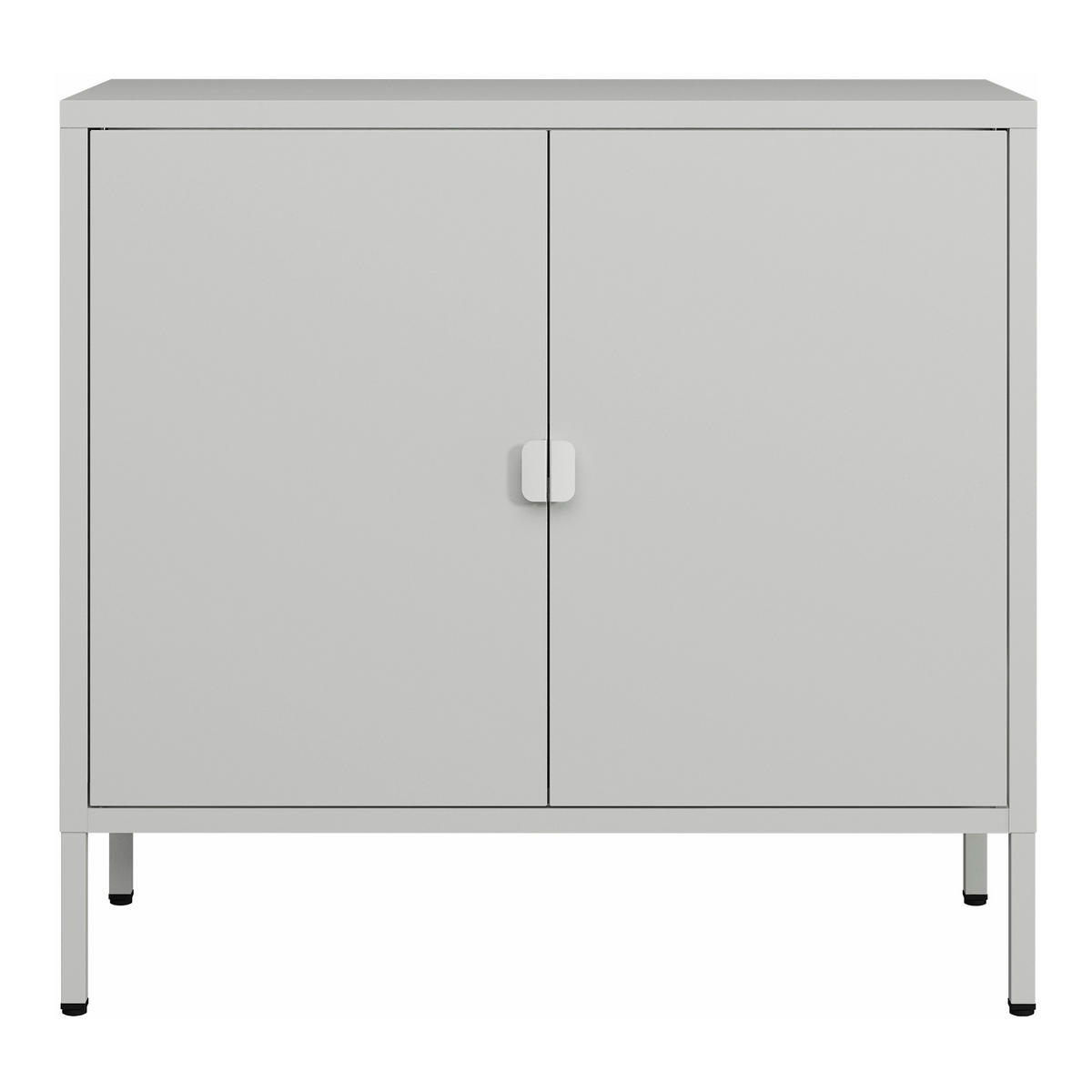 AKTENSCHRANK Hailuoto - Hellgrau, Metall (80/75/40cm) - [en.casa]