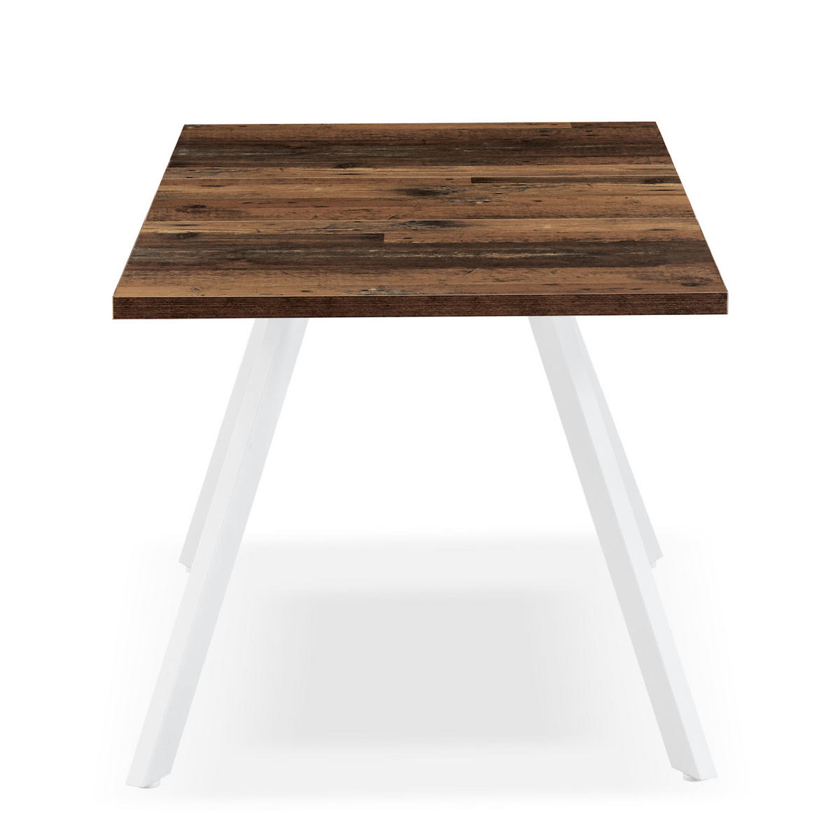 ESSTISCH SVEN 120-160/80/76 cm Texas-Eiche - Weiß/Braun, Holzwerkstoff/Metall (80/120/76cm) - B&D Home
