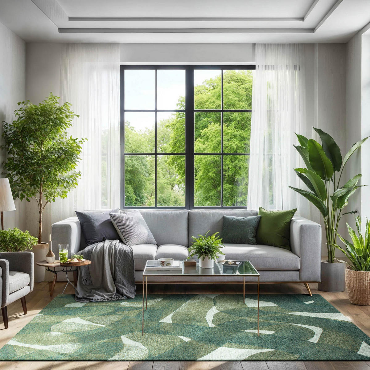 TEPPICH Teal Lola&Moi 200/280 cm - Silberfarben, Kunststoff/Textil (200/280cm) - Lola&Moi