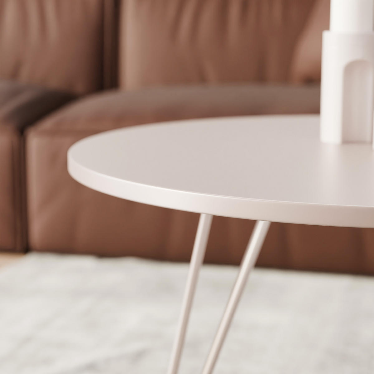 COUCHTISCH RIO mit kaschmirfarbener Tischplatte - Kaschmir, Holzwerkstoff (67/67/45cm) - Idohome