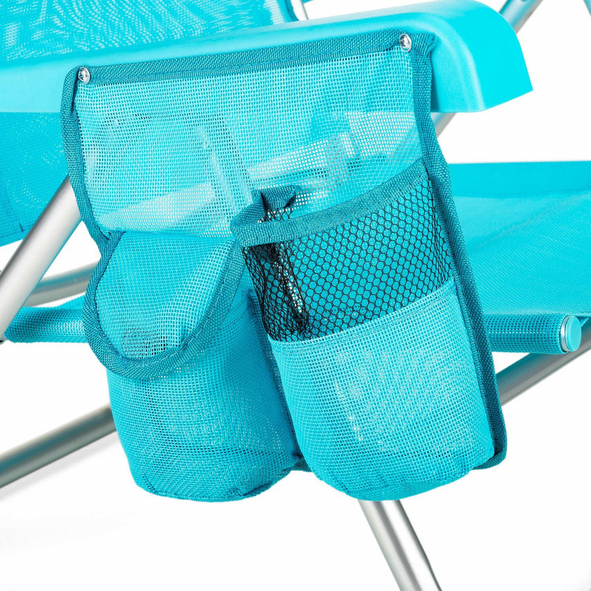GARTEN-RELAXSESSEL 2-in-1 Sessel/Liege, bis 120 kg - Blau, Textil/Metall (58/41/101cm) - Outtec