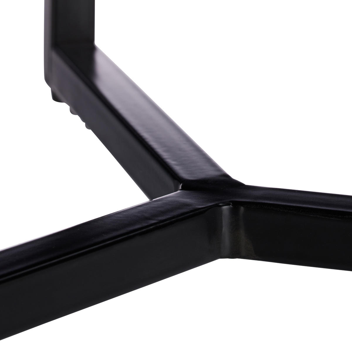 BEISTELLTISCH - Schwarz, Glas/Metall (50/50/51cm) - Relaxdays