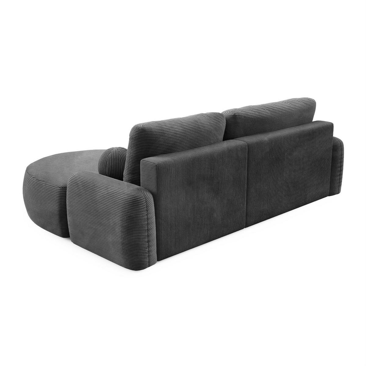 ECKSOFA CLEO II mit Schlaffunktion Version Rechte Poso 60 - Grau, Kunststoff (264/172cm) - Lookway