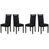 ESSZIMMERSTUHL - Set 4x Roma 5, schwarz, neve 100  - Schwarz, Holz (45/96/41cm) - Leaf Design
