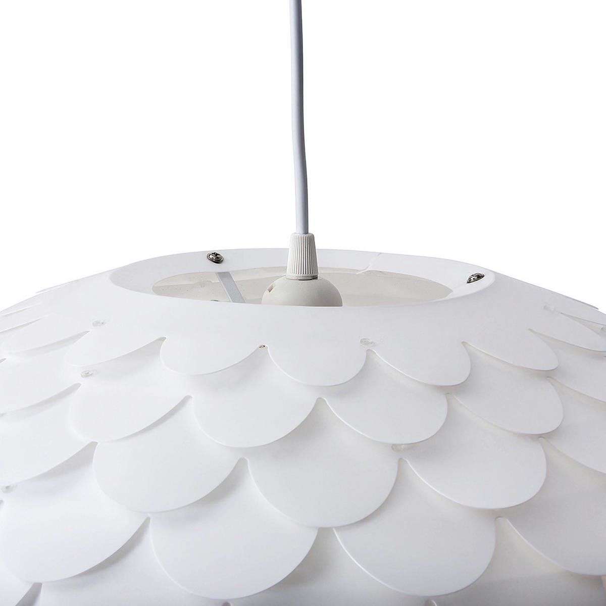 HÄNGELEUCHTE Erges 48/48/159 cm - Weiß, Kunststoff (48/48/159cm) - Beliani