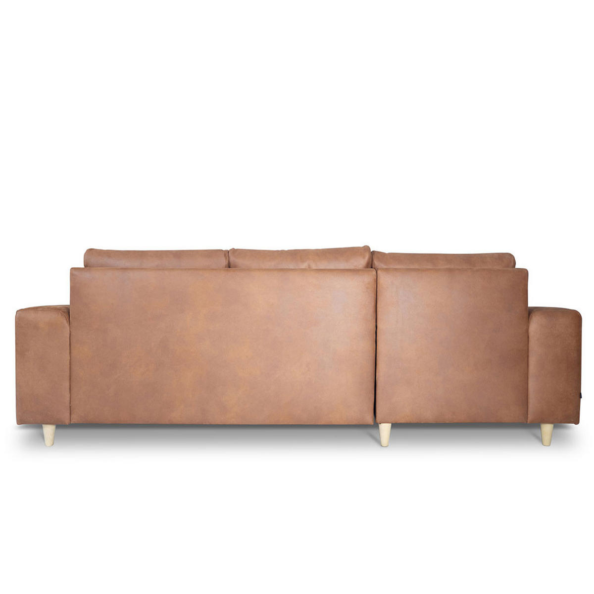 ECKSOFA cognacfarben Leder - Cognac, Leder (222/148cm) - ebuy24