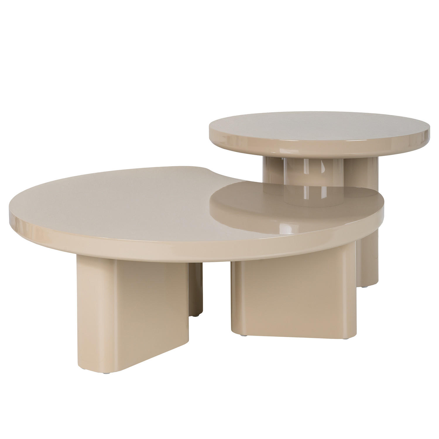 COUCHTISCH - Creme, Holzwerkstoff (90/90/34cm) - home24