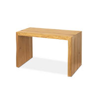 MASSIVHOLZBANK aus Eiche mit Baumkante S - Eichefarben, Holz (80/45/40cm) - holz4home