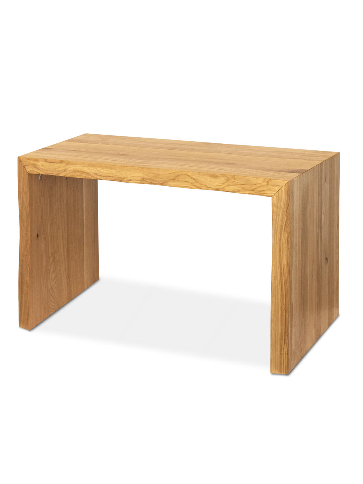 MASSIVHOLZBANK aus Eiche mit Baumkante S - Eichefarben, Holz (80/45/40cm) - holz4home