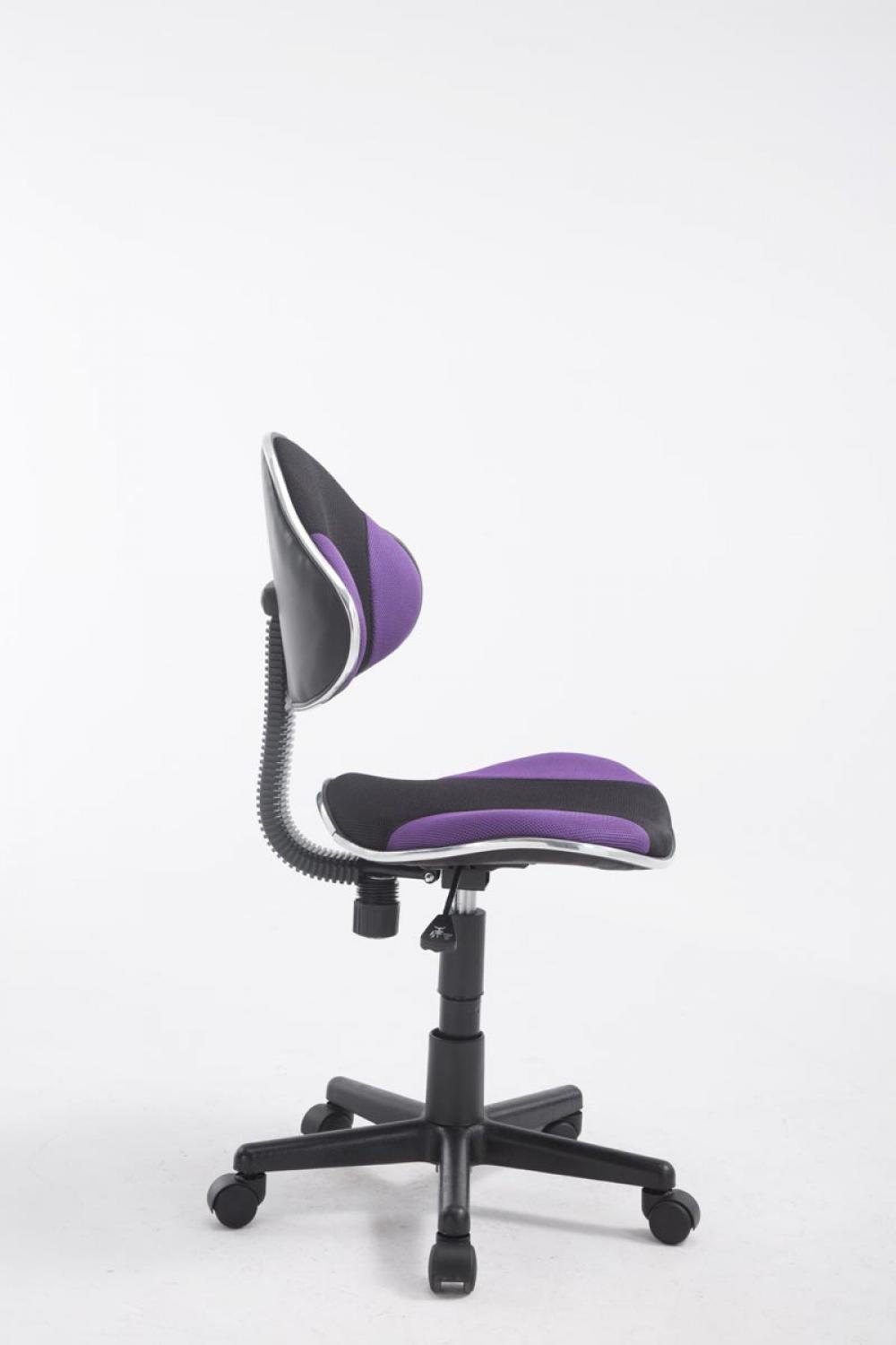 JUGENDDREHSTUHL Microfaser lila - Lila/Schwarz, Kunststoff/Textil (45/115/43cm) - CLP