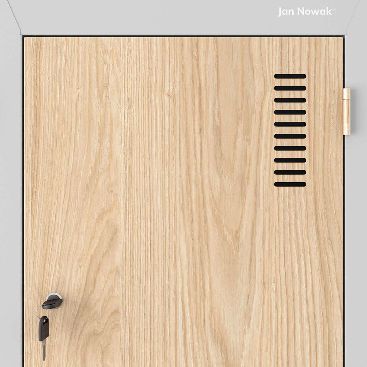 KLEIDERSCHRANK Typ L JULIA 185x80x45 cm - Grau/Sonoma Eiche, Metall (80/185/45cm) - Jan Nowak