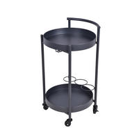 SERVIERWAGEN Hector Eisen Anthrazit 75x40x40cm - Anthrazit, Metall (40/75/40cm) - DELUKE