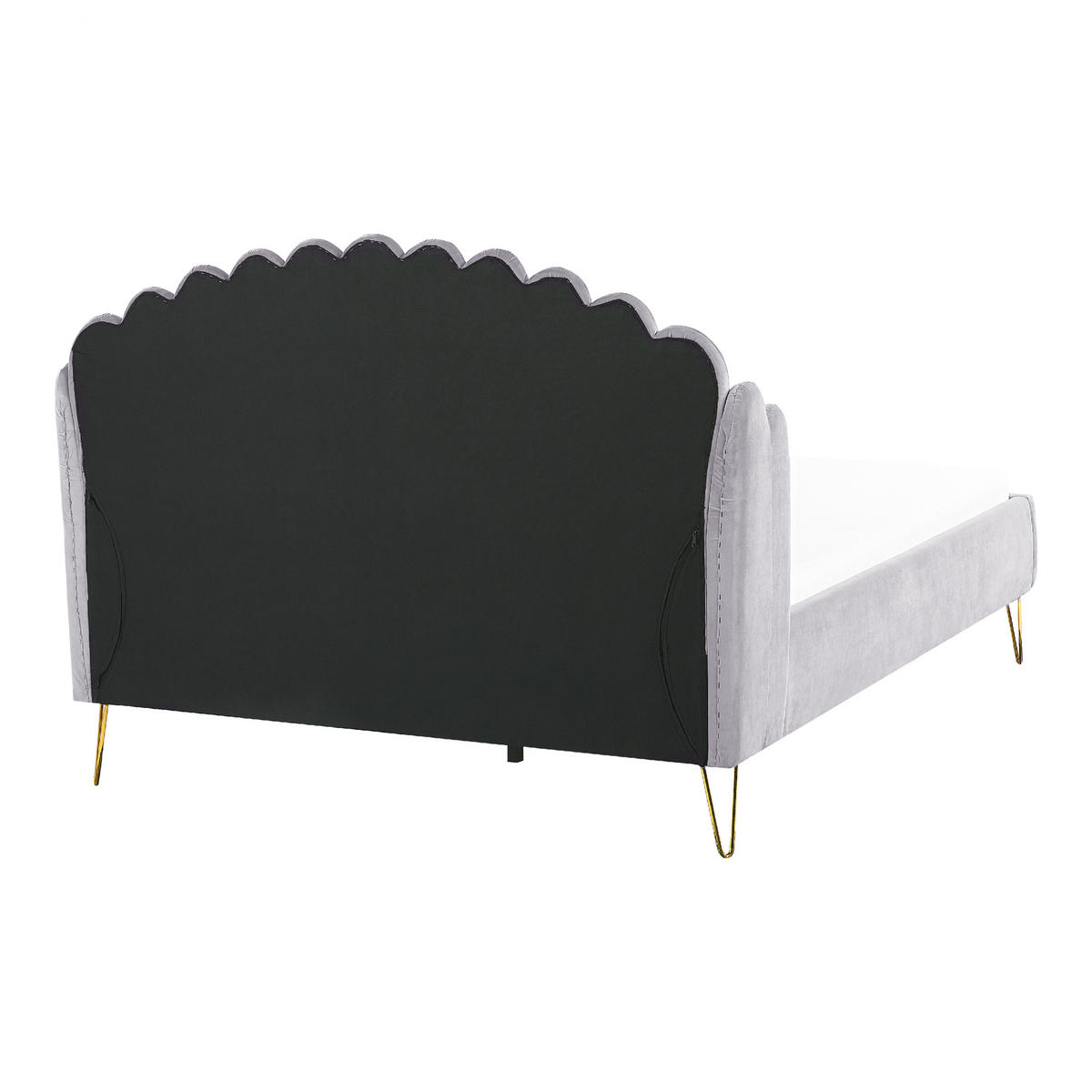 POLSTERBETT 140/200cm Hellgrau Ambillou - Hellgrau, Textil (140/200cm) - Beliani