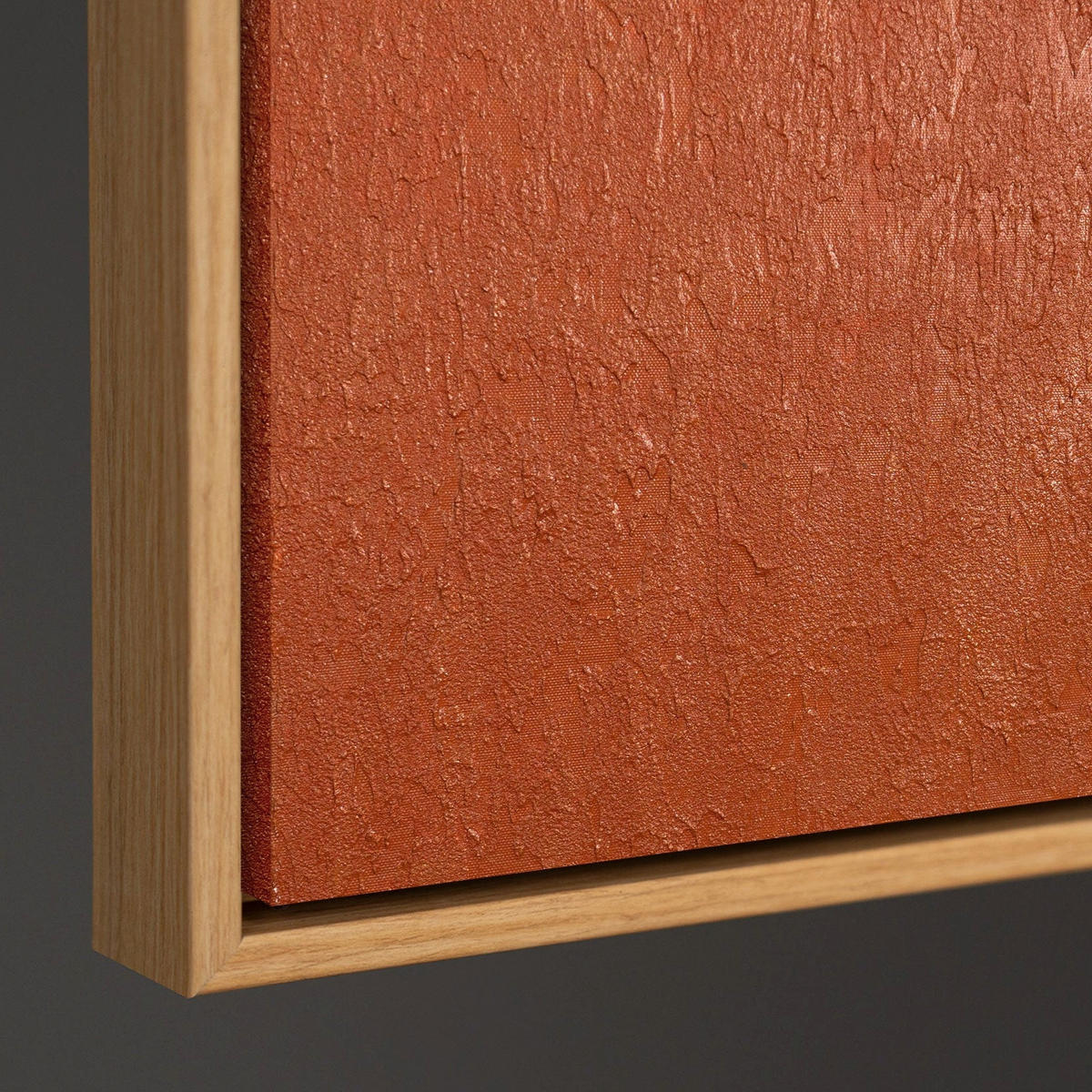 GEMÄLDE Warme Geometrie Schattenfugenrahmen Eichefarben 120x80 cm - Eichefarben, Holz (120/80cm) - YS-art gallery