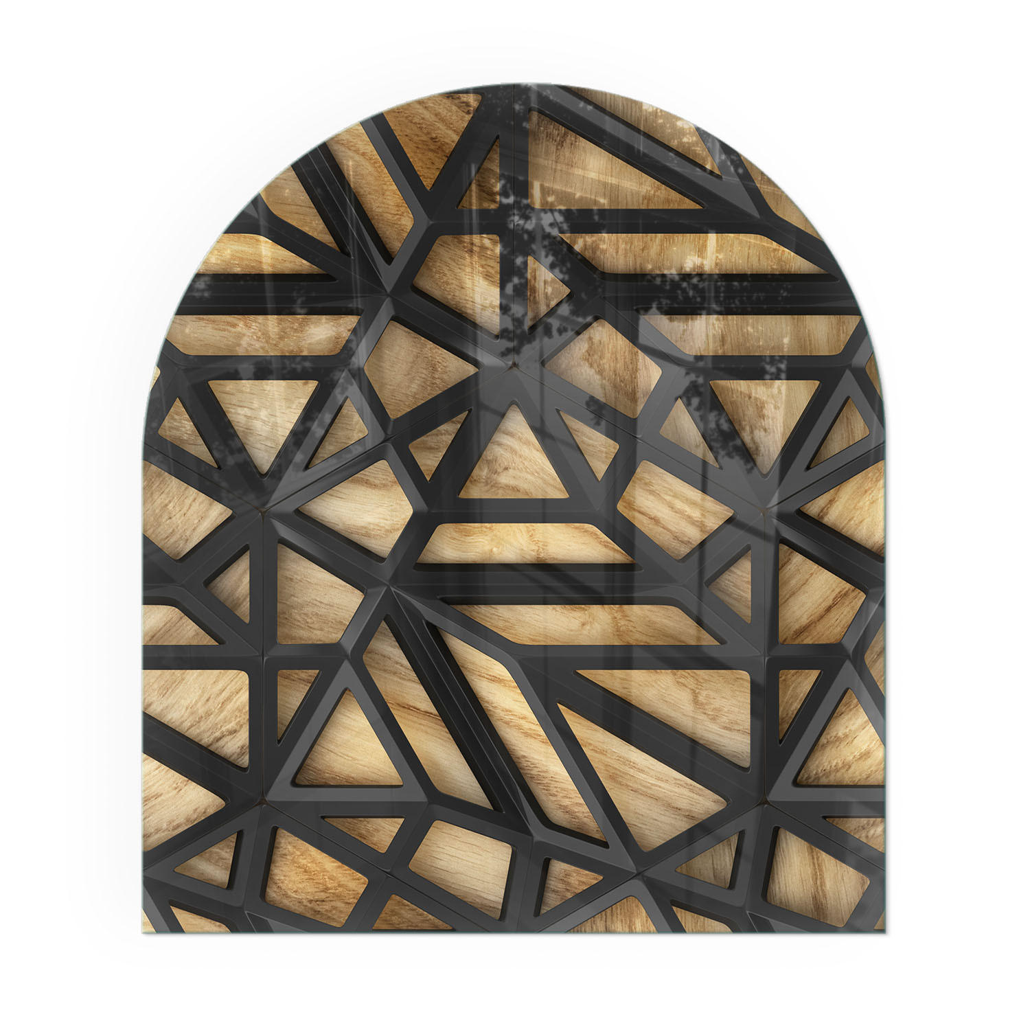 GLASPLATTE für Kamin 80x70 cm - Braun, Glas (80/70/0.4cm) - TULUP