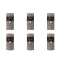 DUFTKERZE ZART - Grau - L - 52 Std. - 6er set - Greige, Paraffin (7/15cm) - J-Line