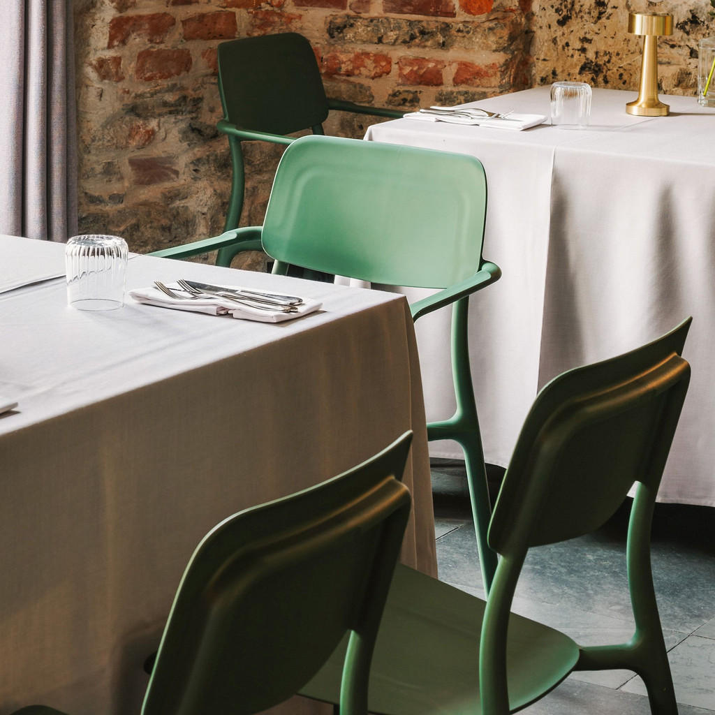 Thumbnail - Konsimo® Gartenstuhl, Grün, Kunststoff, 47.5x84x55.5 cm, Gartenmöbel, Gartenstühle, Gartenstühle