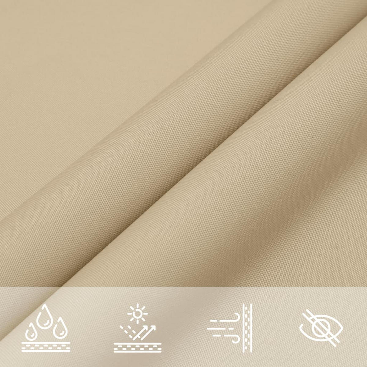 SONNENSEGEL Oxford-Gewebe Rechteckig 3/6 M Beige - Beige, Textil (300/600cm) - vidaXL