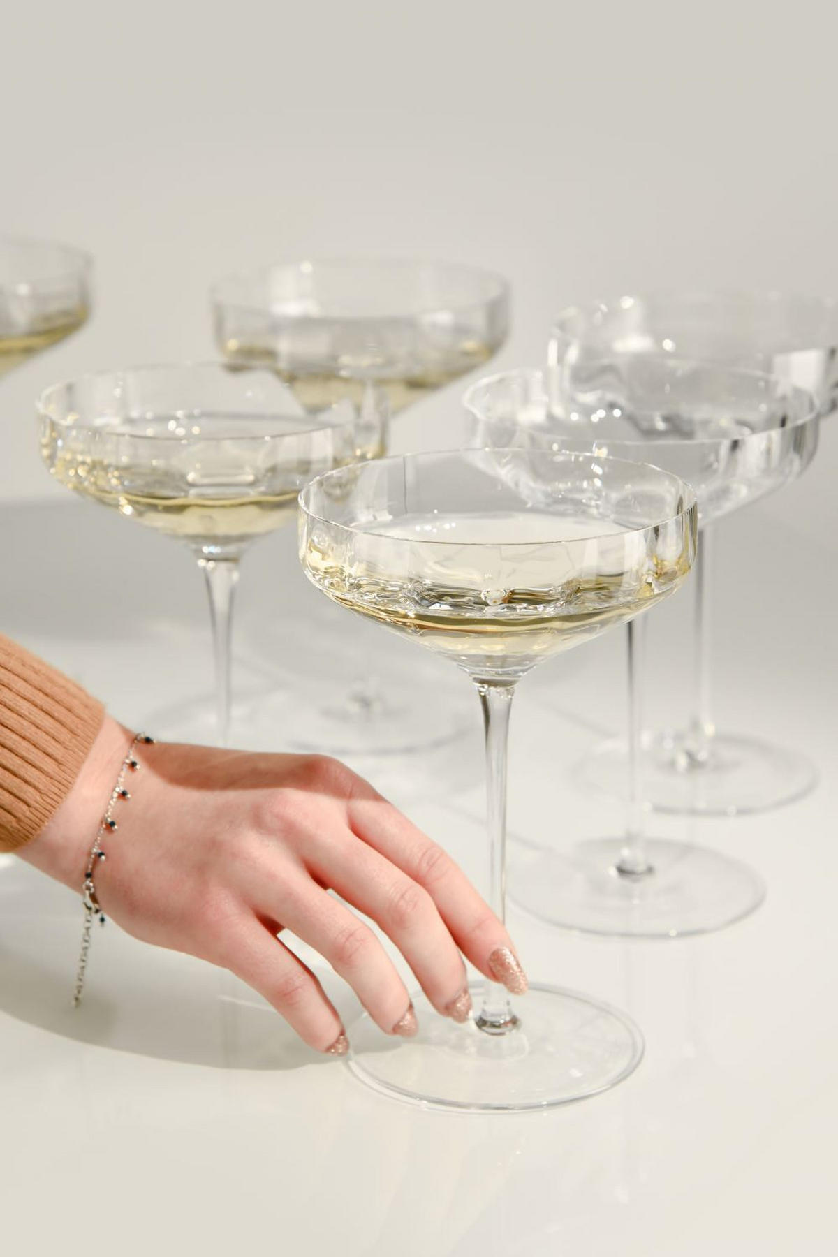 SEKTGLÄSER, 4-er Set, 150 ml, Handgemacht - Transparent, Glas (0.15L) - Krosno Glass