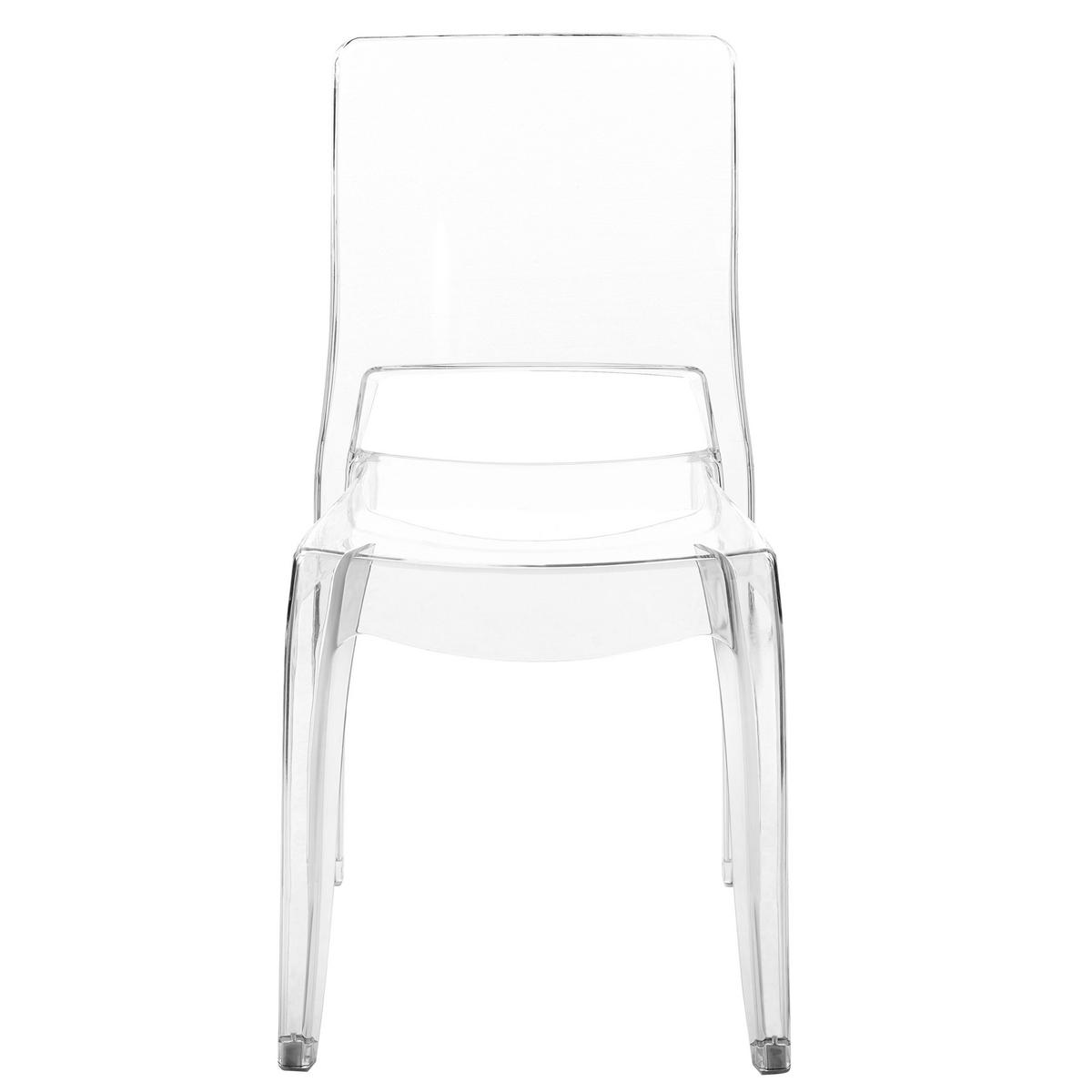ESSZIMMERSTÜHLEN 2er-Set Kunststoff Transparent Westbridge - Transparent, Kunststoff (42/87/52cm) - Beliani