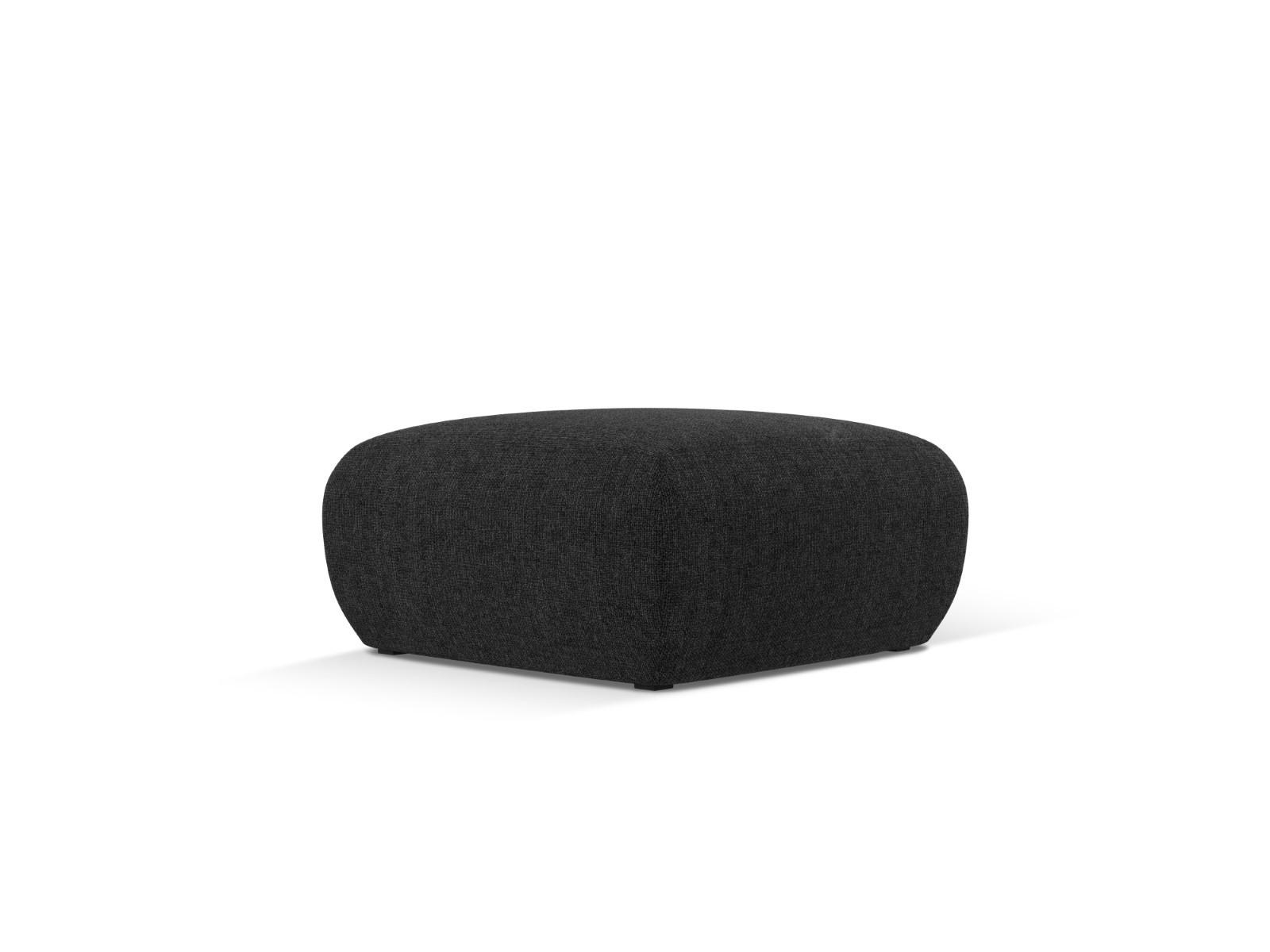 POUF Molino aus Chenille-Stoff schwarz - Schwarz, Textil (75/36/75cm) - Micadoni