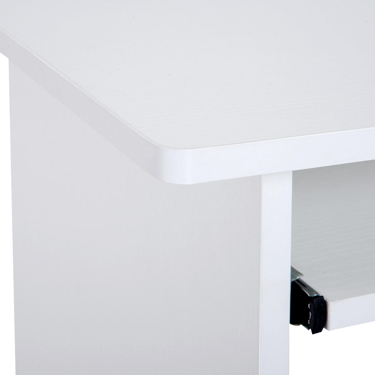 COMPUTERTISCH DE-14897 mit Tastaturablage & Monitorhalter Weiß - Weiß, Holzwerkstoff (45/80/75cm) - ComfortXL