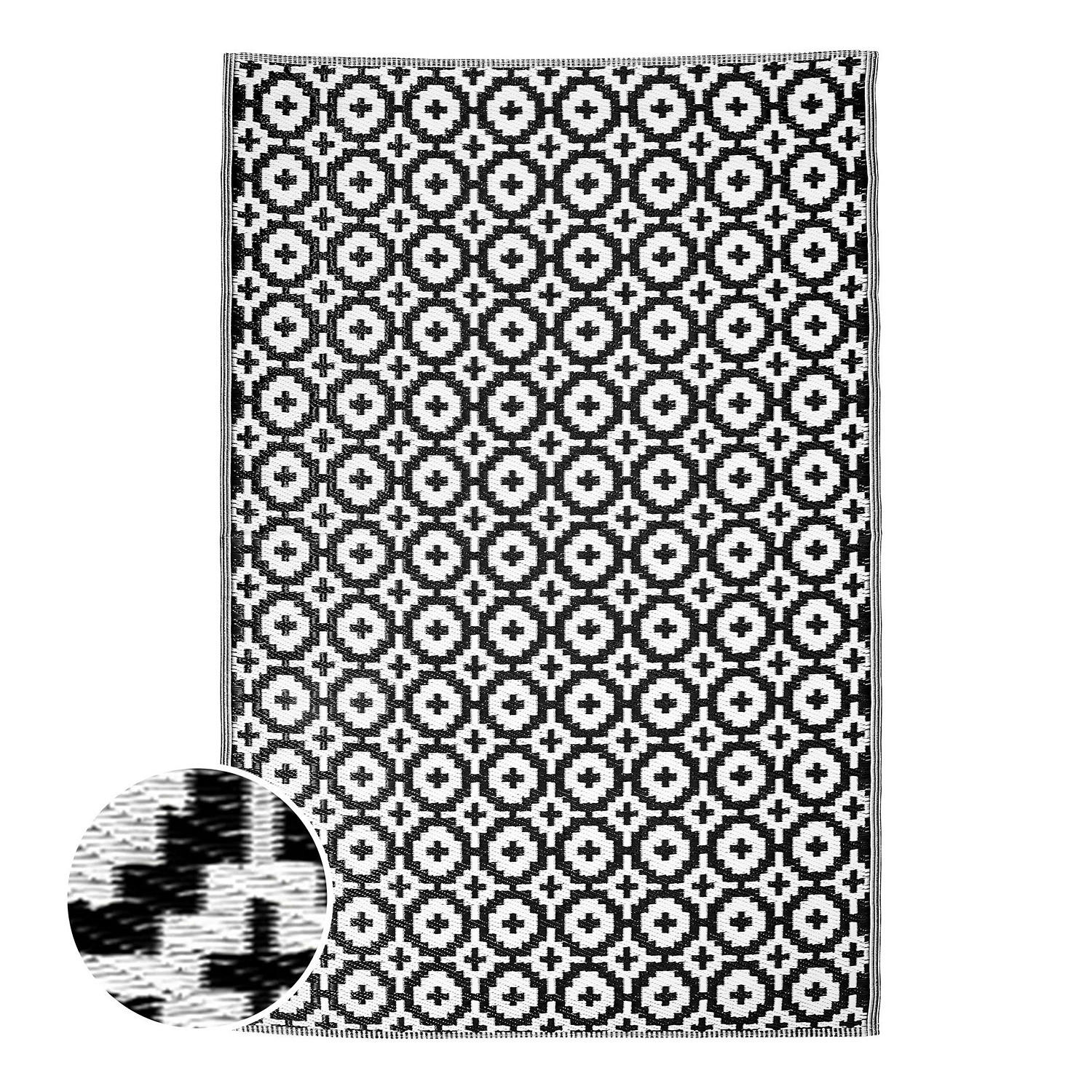 IN-/OUTDOORTEPPICH Colour Clash - Schwarz/Weiß, Kunststoff (118/180cm) - Butlers