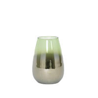 VASE IZEDA Ø19x26 cm, Glas, Metallic Grün - Grün, Glas (19/26cm) - Light & Living