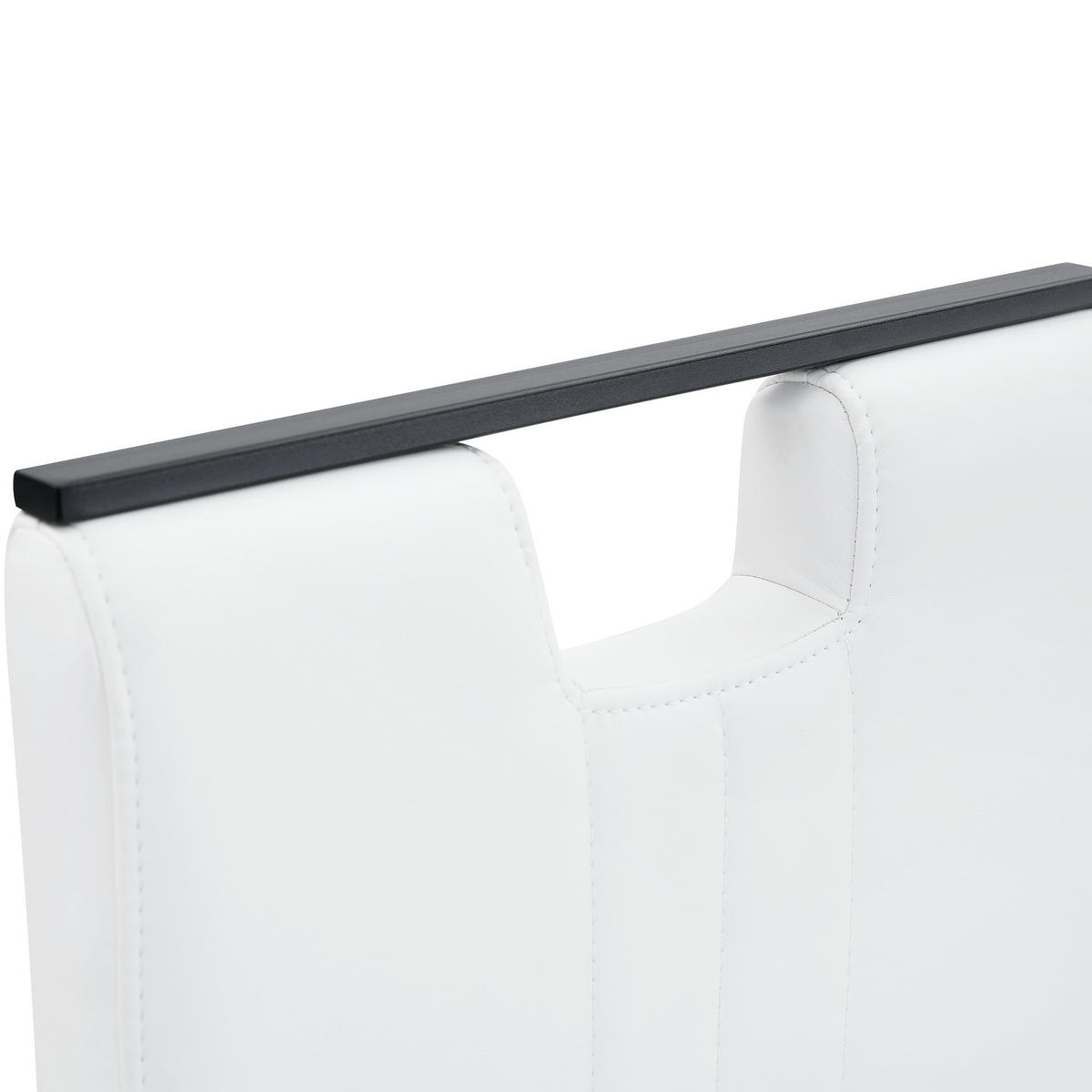SCHWINGSTUHL DE-36785 2er-Set mit PU-Bezug und bogenförmigem Design Weiß - Schwarz/Weiß, Metall (40.5/98/52cm) - ComfortXL