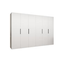 DREHTÜRENSCHRANK 202/300/52 6-türig - Schwarz/Weiß, Holz (300/202/52cm) - MÖBEL KRYSPOL