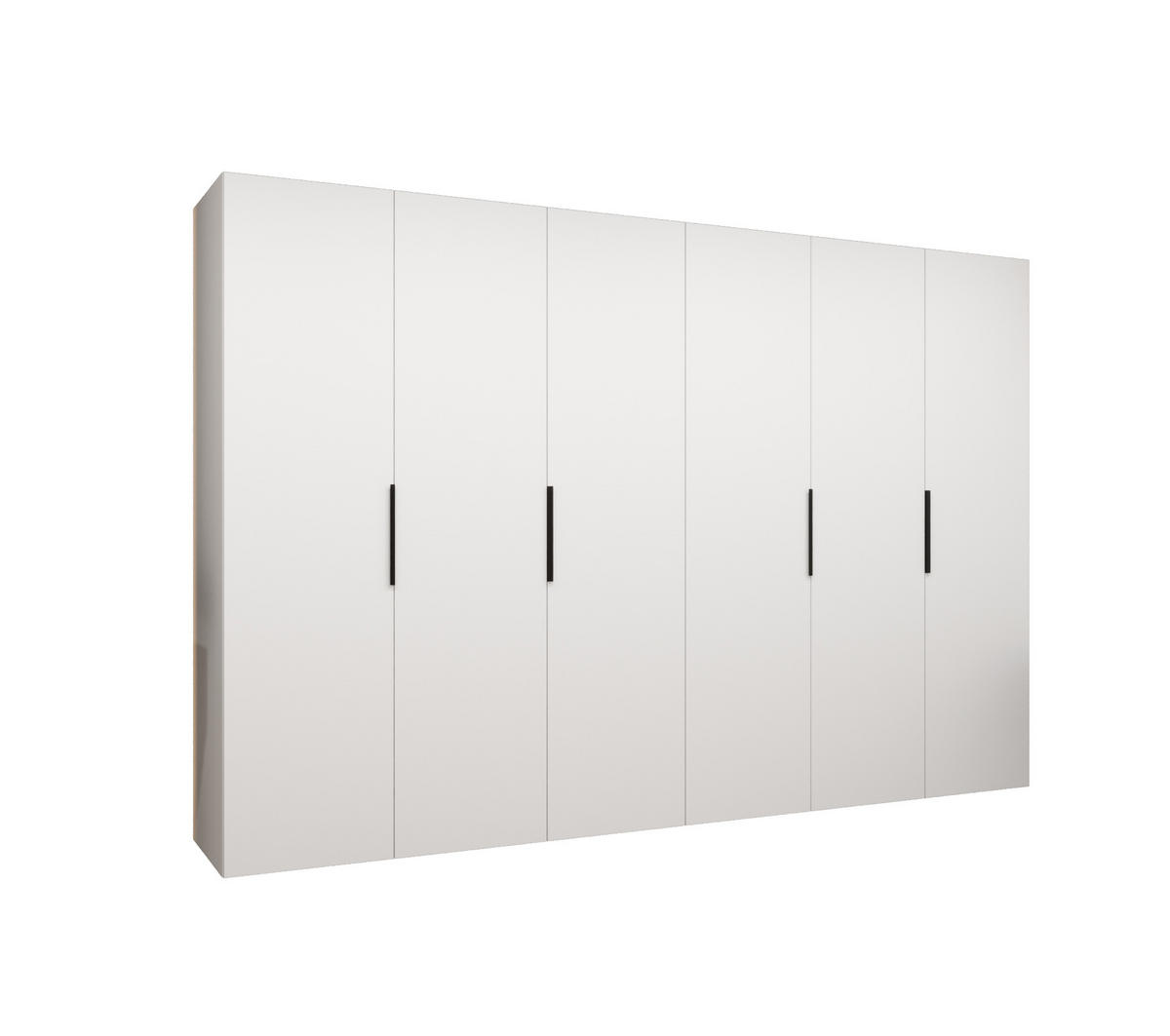 DREHTÜRENSCHRANK 202/300/52 6-türig - Schwarz/Weiß, Holz (300/202/52cm) - MÖBEL KRYSPOL