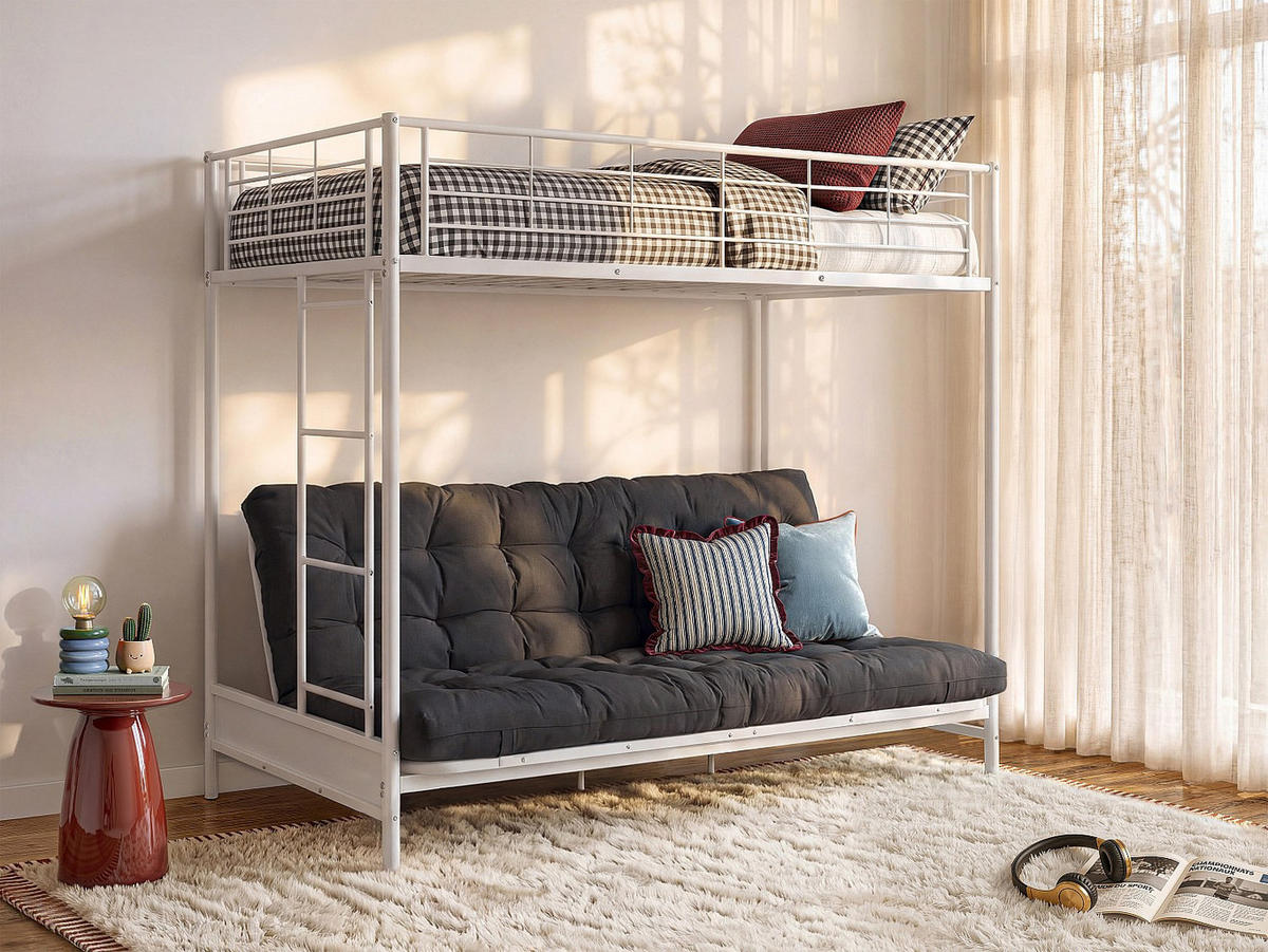 HOCHBETT - 1 Person - metall - weiß Modulo - Weiß, Metall - Vente-Unique