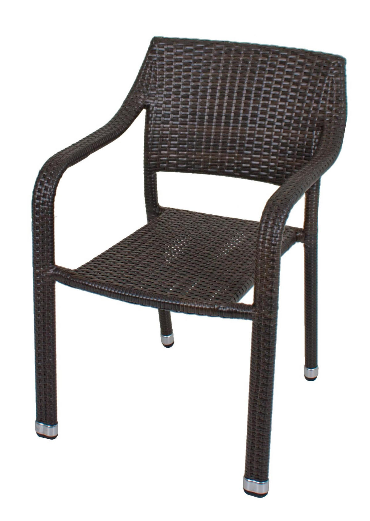 GARTENSTUHL 4er Set Vito Stapelstuhl - Braun, Kunststoff (57/82/66cm) - DELUKE