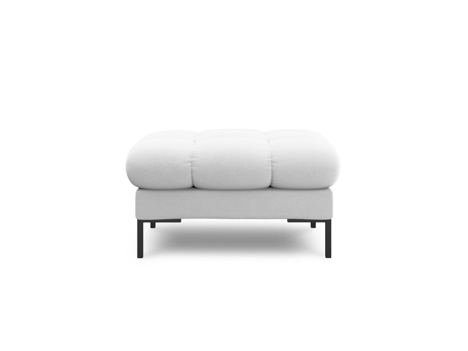 POUF Mamaia aus strukturiertem Stoff hellgrau - Hellgrau, Textil (60/41/60cm) - Micadoni