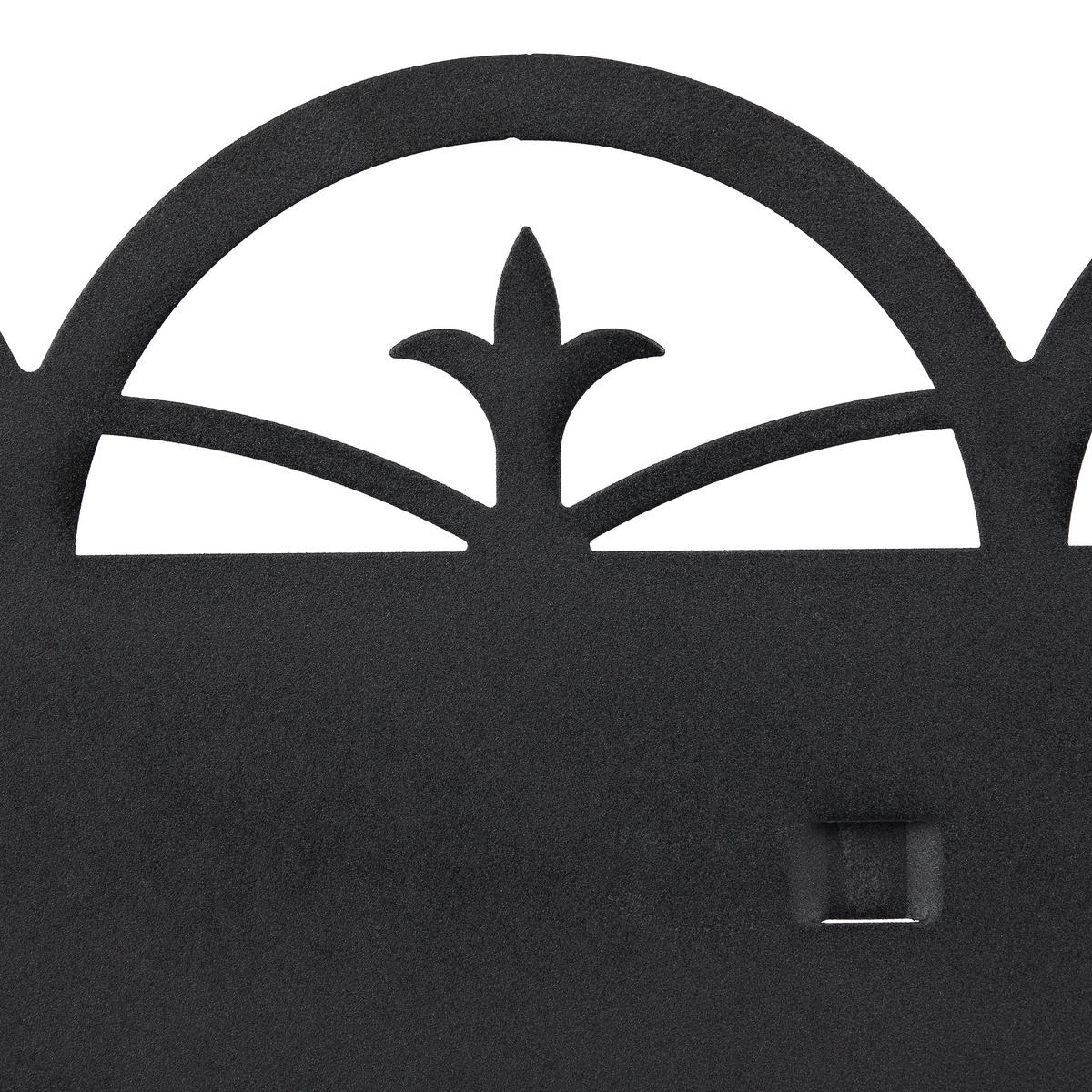 BEETEINFASSUNG - Schwarz, Metall (274.5/35/2.5cm) - Relaxdays