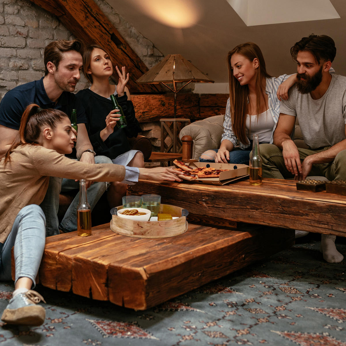 TABLETT - Hellbraun, Holz/Metall (7.5cm) - Relaxdays