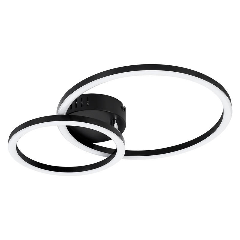 LED stropní svítidlo 30/40,5/6,7 cm - černá, plast (40.5/30/6.7cm) - Nettlife