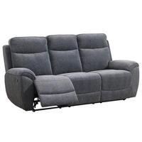 3-SITZER-RELAXSOFA Dolce, mit Relaxfunktion, 215 cm, Dunkelgrau, Chenille - Schieferfarben, Textil (215/106/100cm) - Beautysofa