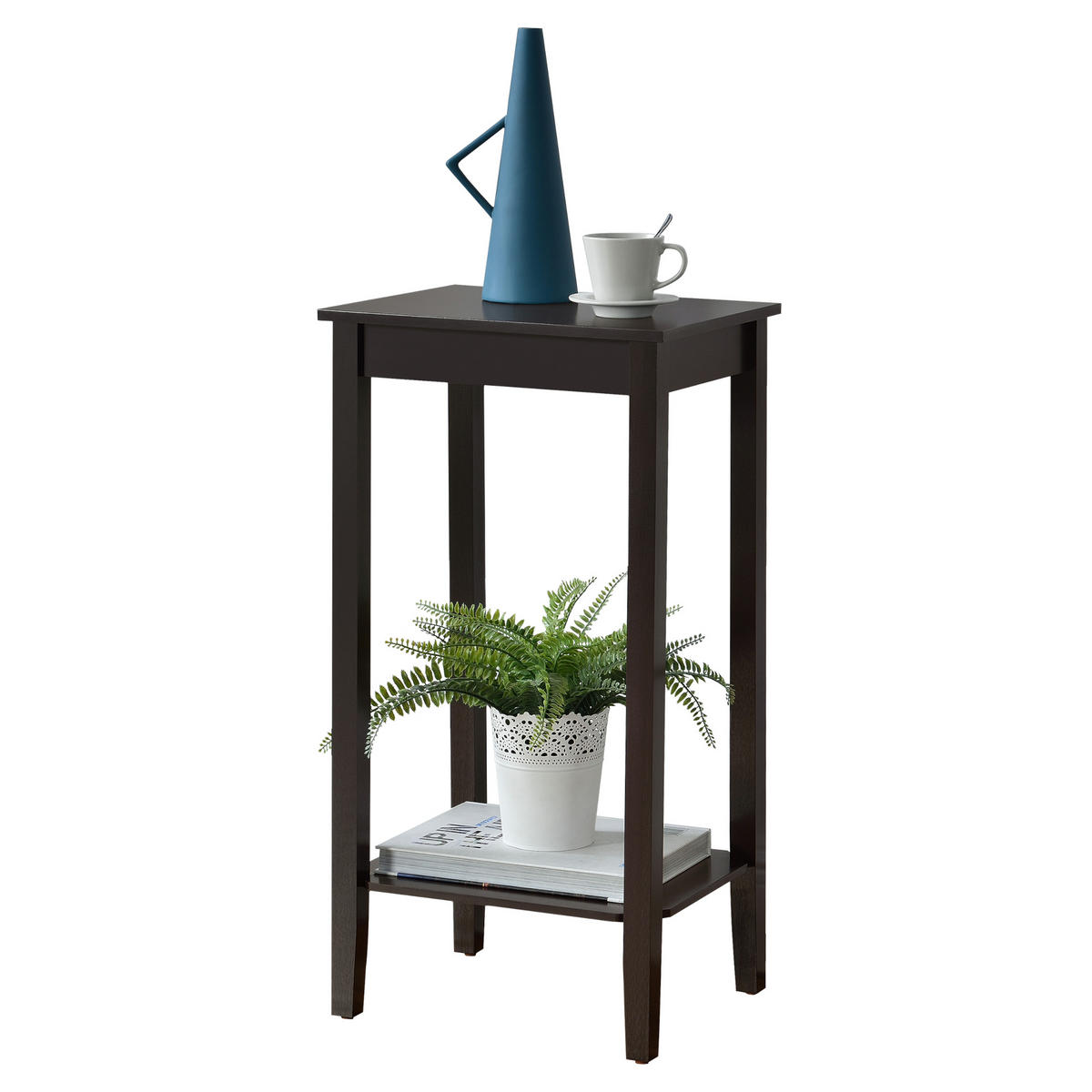BEISTELLTISCH Thun - Dunkelbraun, Holzwerkstoff (30/38/74cm) - [en.casa]
