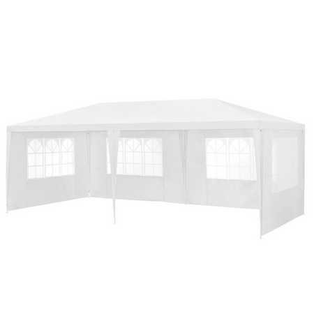 PARTYZELT Wedau - Weiß, Kunststoff/Metall (600/255/300cm) - casa.pro