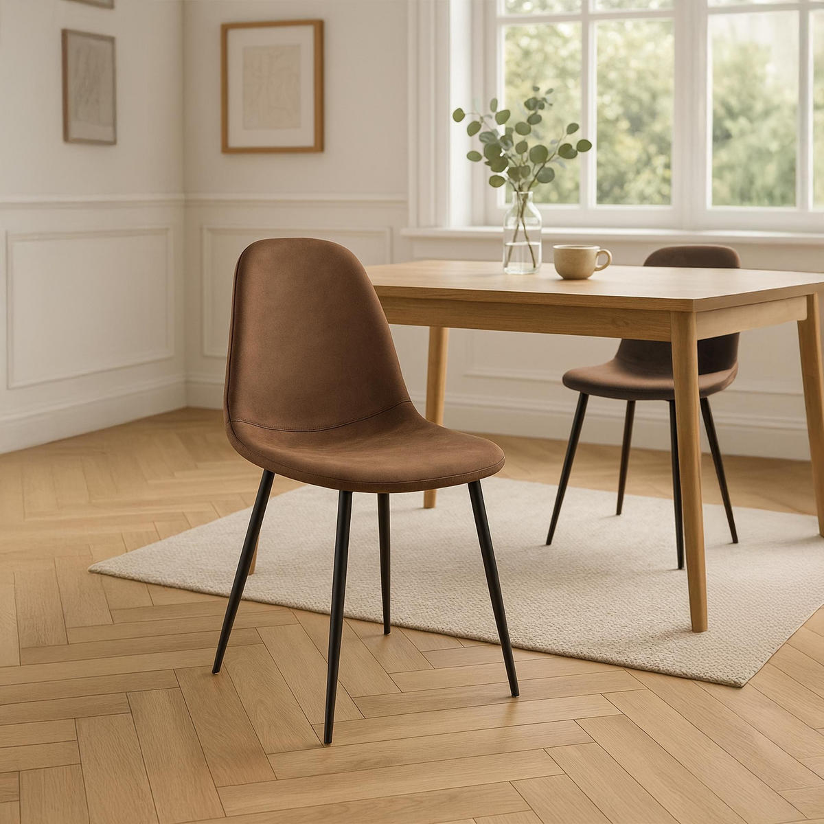 ESSZIMMERSTUHL Napier 88x44x51 cm braun - Braun, Textil (44/88/51cm) - furnicato