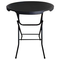 STEHTISCH klappbar 80cm, schwarz - Schwarz, Kunststoff (80/80/110cm) - Giga Meubel