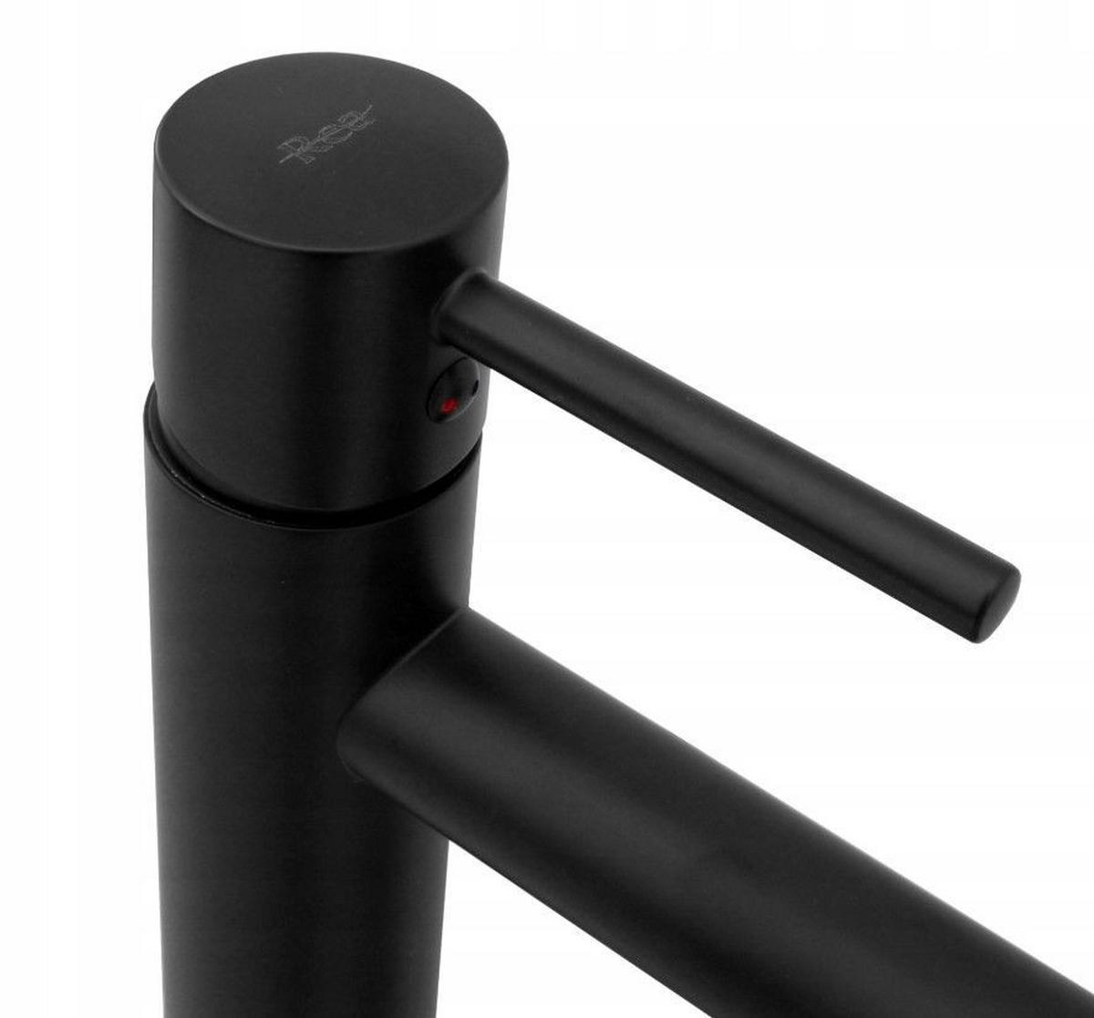 WASCHBECKENARMATUR Rea Tess High Black - Schwarz, Metall (4.5/31.5/21.5cm) - REA