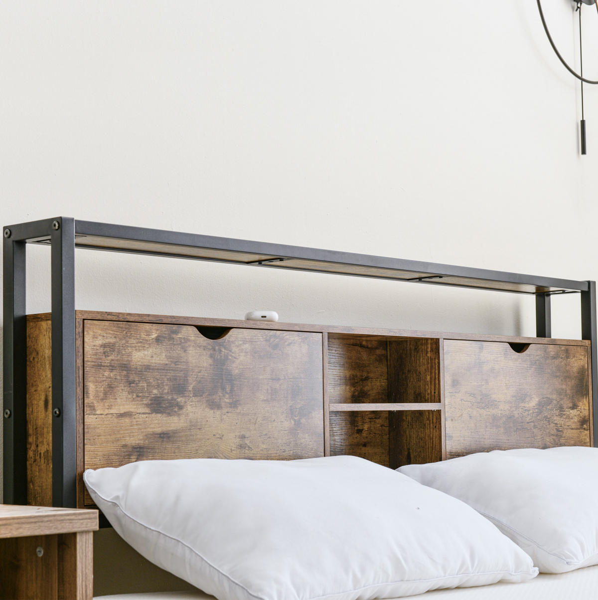 KOVOVÁ postel 140/200 cm s úložným čelem a kovovým lamelovým roštem, úložný prostor pod postelí, Přírodní - přírodní, kov (140/200cm) - Redom