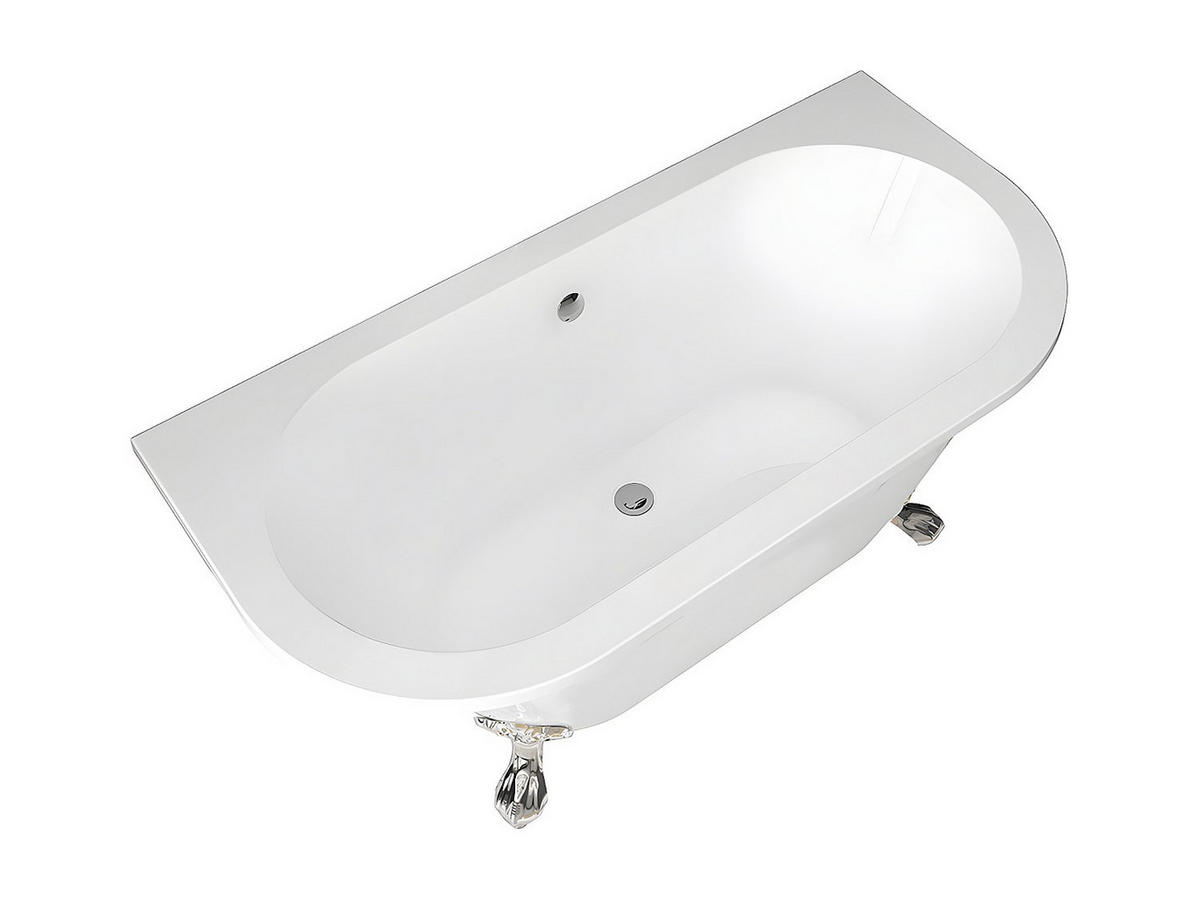 FREISTEHENDE Badewanne mit Füßen - 1 Person - Acryl - Weiß - - Weiß, Kunststoff (150/61/74cm) - Vente-Unique