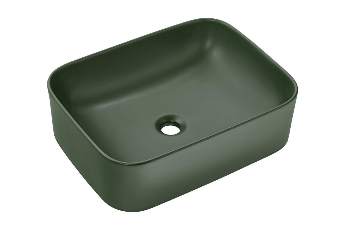 AUFSATZWASCHBECKEN 50.5 cm - KAMA BM296 - Grün/Matt - Grün, Keramik (50.5/15/38cm)
