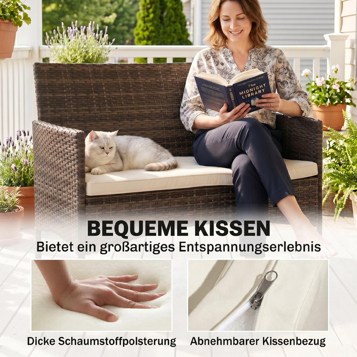 2-SITZER Sofa Beige 115.0/63.0/85.0 cm - Beige, Kunststoff (63/85/115cm)