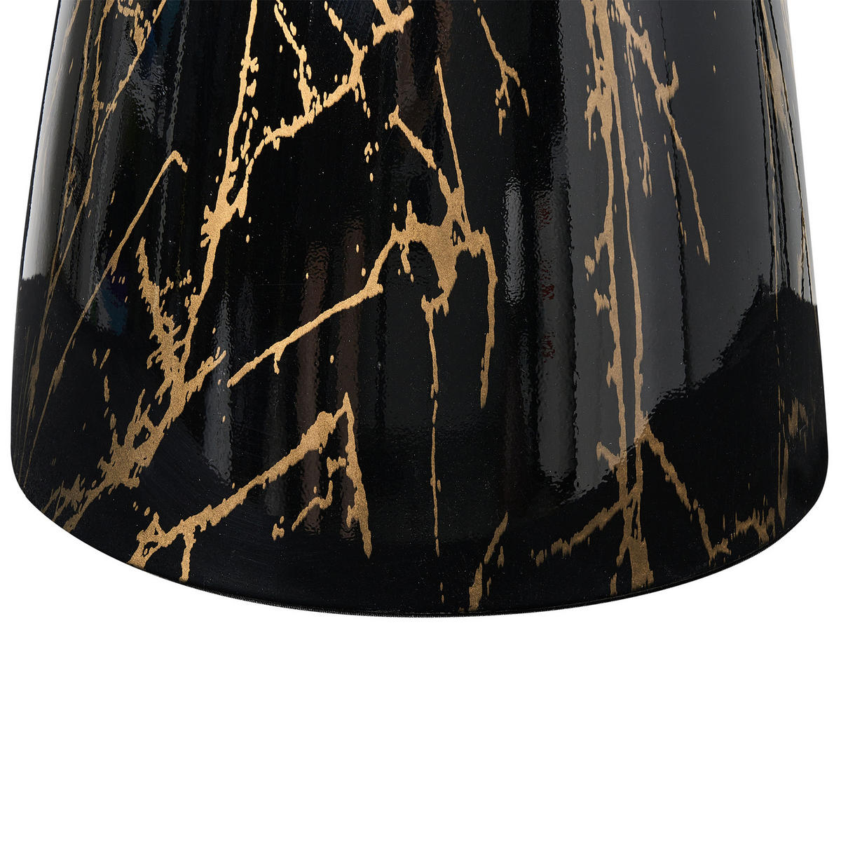 BEISTELLTISCH Metall Marmor Optik/Gold Storm - Schwarz, Metall (39/39/54cm) - Beliani